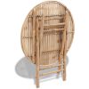 Hopfällbar matgrupp för trädgården 5 delar bambu vidaXL – miniatyr 5