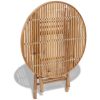 Hopfällbar matgrupp för trädgården 5 delar bambu vidaXL – miniatyr 6