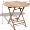 Hopfällbar matgrupp för trädgården 5 delar bambu vidaXL – miniatyr 9