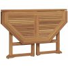 Hopfällbar matgrupp för trädgården 5 delar massiv teak vidaXL – miniatyr 5
