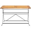 Hopfällbar matgrupp för trädgården 5 delar massivt akaciaträ vidaXL 120 cm table length – miniatyr 7