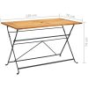 Hopfällbar matgrupp för trädgården 5 delar massivt akaciaträ vidaXL 120 cm table length – miniatyr 10