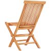 Hopfällbar matgrupp för trädgården 5 delar teak vidaXL – miniatyr 11