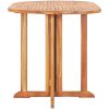 Hopfällbar matgrupp för trädgården 5 delar teak vidaXL – miniatyr 4