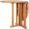 Hopfällbar matgrupp för trädgården 5 delar teak vidaXL – miniatyr 5