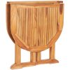 Hopfällbar matgrupp för trädgården 5 delar teak vidaXL – miniatyr 6