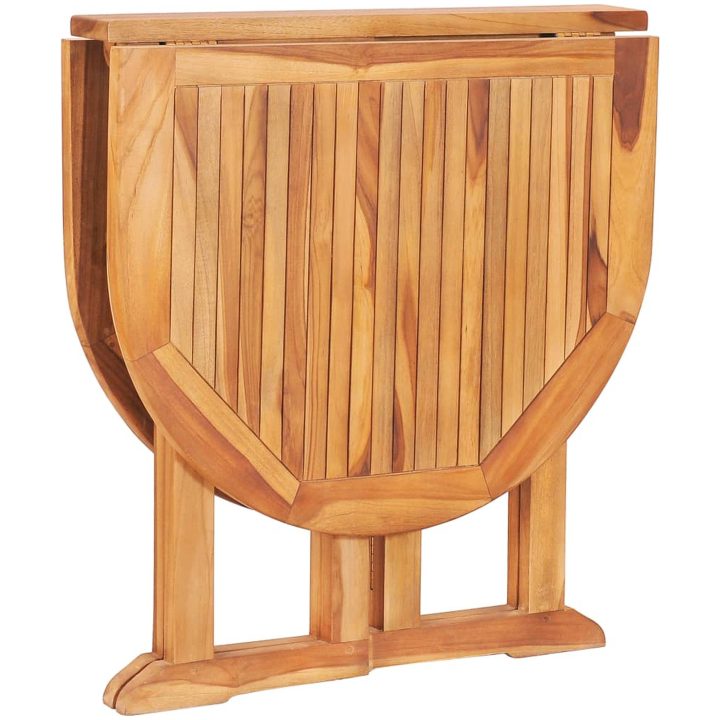 Hopfällbar matgrupp för trädgården 5 delar teak vidaXL – bild 6