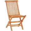 Hopfällbar matgrupp för trädgården 5 delar teak vidaXL – miniatyr 8