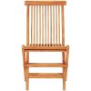 Hopfällbar matgrupp för trädgården 5 delar teak vidaXL – miniatyr 9