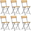 Hopfällbar matgrupp för trädgården 7 delar massivt akaciaträ vidaXL 120 cm table length – miniatyr 2