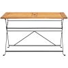 Hopfällbar matgrupp för trädgården 7 delar massivt akaciaträ vidaXL 120 cm table length – miniatyr 7