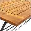 Hopfällbar matgrupp för trädgården 7 delar massivt akaciaträ vidaXL 120 cm table length – miniatyr 8