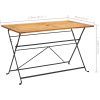 Hopfällbar matgrupp för trädgården 7 delar massivt akaciaträ vidaXL 120 cm table length – miniatyr 10