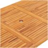 Hopfällbar matgrupp för trädgården 9 delar massiv teak vidaXL 160 x 80 x 75 cm – miniatyr 5