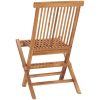 Hopfällbar matgrupp för trädgården 9 delar massiv teak vidaXL 160 x 80 x 75 cm – miniatyr 7