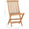 Hopfällbar matgrupp för trädgården 9 delar massiv teak vidaXL 160 x 80 x 75 cm – miniatyr 10