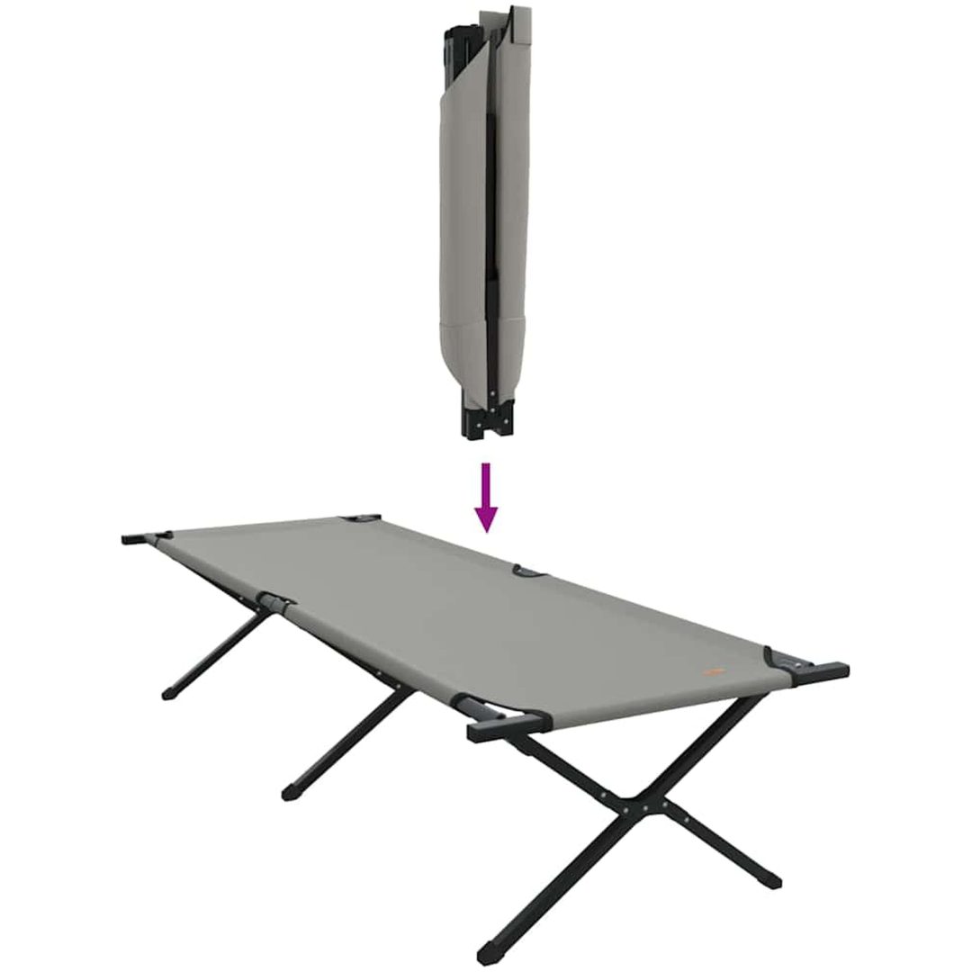 Hopfällbar Solbädd med Bärväska Grå 600D Oxford-tyg vidaXL 210 x 80 x 46 cm – bild 9