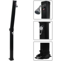 Hopfällbar soldusch svart 214 cm 23 L vidaXL