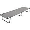 Hopfällbar solsäng grå stål vidaXL – miniatyr 1