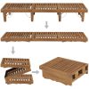Hopfällbar solsäng massivt akaciaträ vidaXL – miniatyr 5