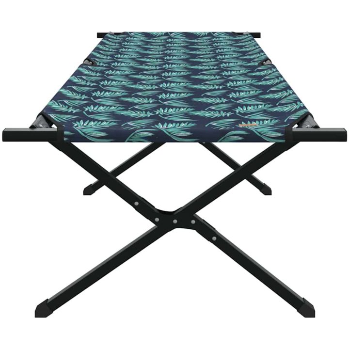 Hopfällbar solsäng med bärväska Lövmönster 600D Oxford tyg vidaXL 210 x 80 x 46 cm – bild 4