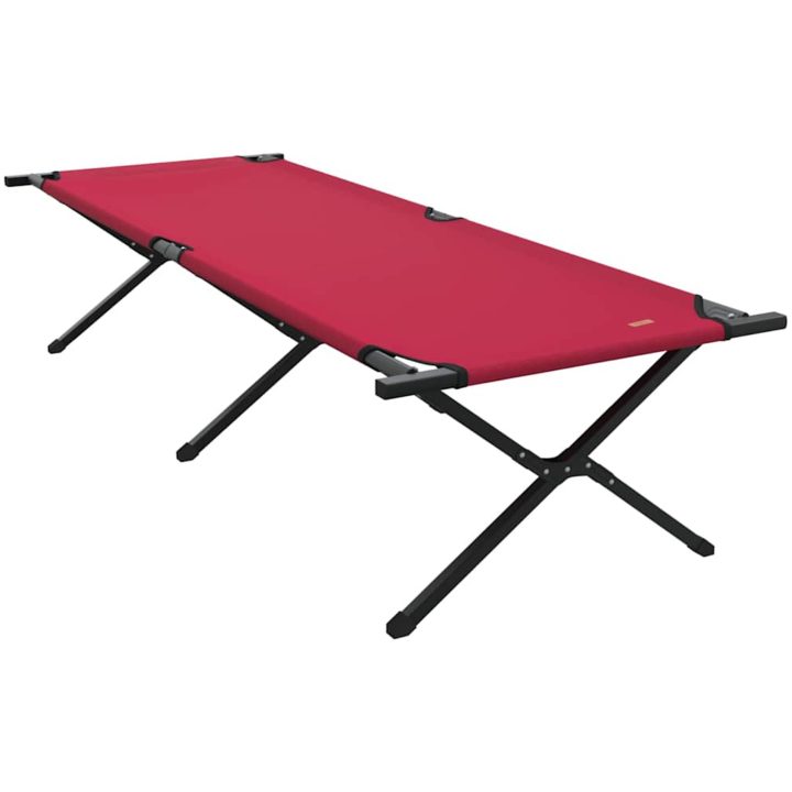 Hopfällbar Solsäng med Bärväska Röd 600D Oxford Tyger vidaXL 210 x 80 x 46 cm – bild 2