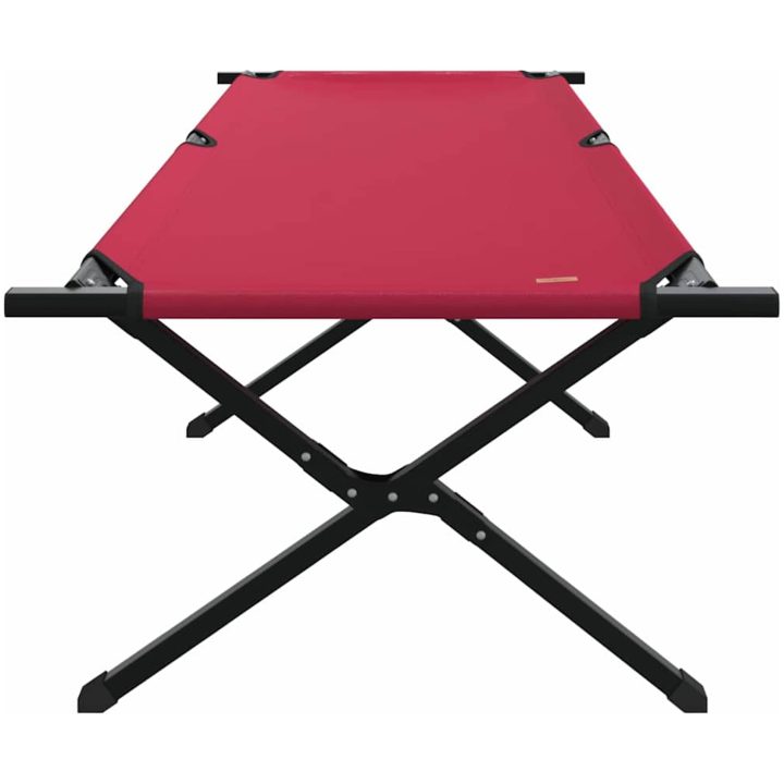 Hopfällbar Solsäng med Bärväska Röd 600D Oxford Tyger vidaXL 210 x 80 x 46 cm – bild 4