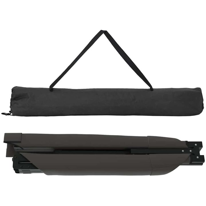 Hopfällbar solsäng med bärväska Svart 600D Oxford tyg vidaXL 210 x 80 x 46 cm – bild 5