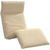 Hopfällbar solstol beige 175x54x8,5 cm oxfordtyg vidaXL – miniatyr 2