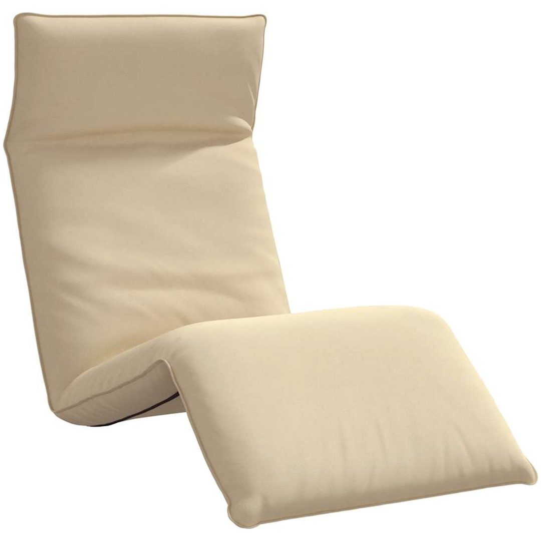 Hopfällbar solstol beige 175x54x8,5 cm oxfordtyg vidaXL – bild 2