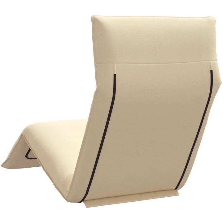Hopfällbar solstol beige 175x54x8,5 cm oxfordtyg vidaXL – bild 6
