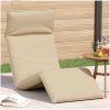 Hopfällbar solstol beige 175x54x8,5 cm oxfordtyg vidaXL – miniatyr 1