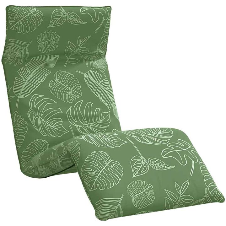 Hopfällbar solstol bladmönster 175x54x8,5 cm oxfordtyg vidaXL – bild 2