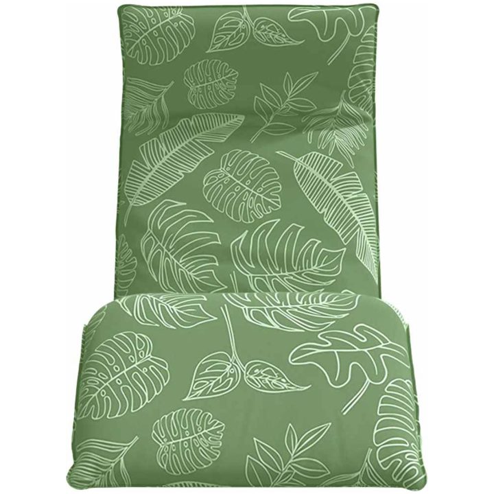 Hopfällbar solstol bladmönster 175x54x8,5 cm oxfordtyg vidaXL – bild 4