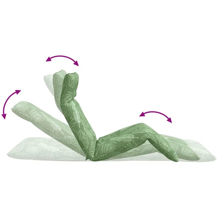 Hopfällbar solstol bladmönster 175x54x8,5 cm oxfordtyg vidaXL – bild 8