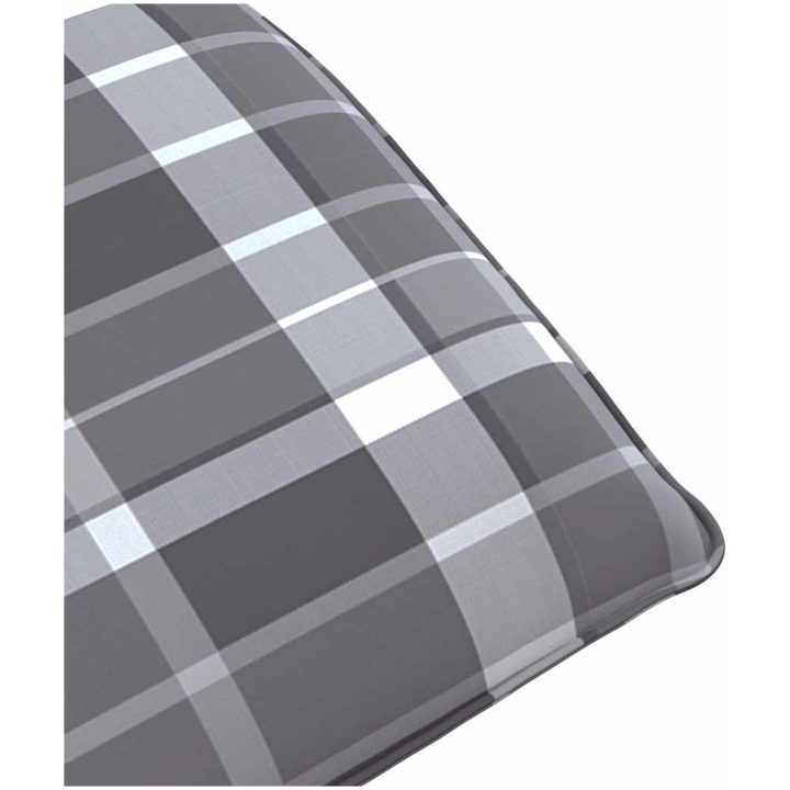 Hopfällbar solstol grå rutig 175x54x8,5 cm oxfordtyg vidaXL – bild 9