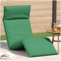 Hopfällbar solstol grön 175x54x8,5 cm oxfordtyg vidaXL