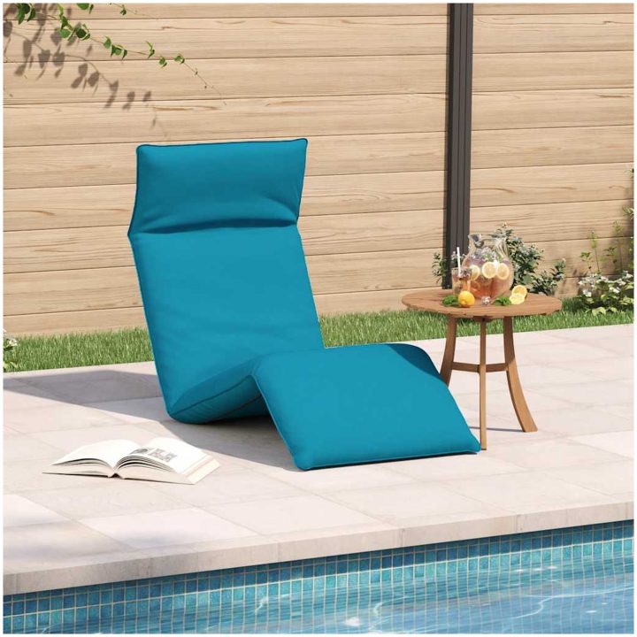 Hopfällbar solstol ljusblå 175x54x8,5 cm oxfordtyg vidaXL – bild 3
