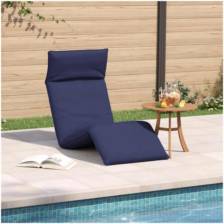 Hopfällbar solstol marinblå 175x54x8,5 cm oxfordtyg vidaXL – bild 3