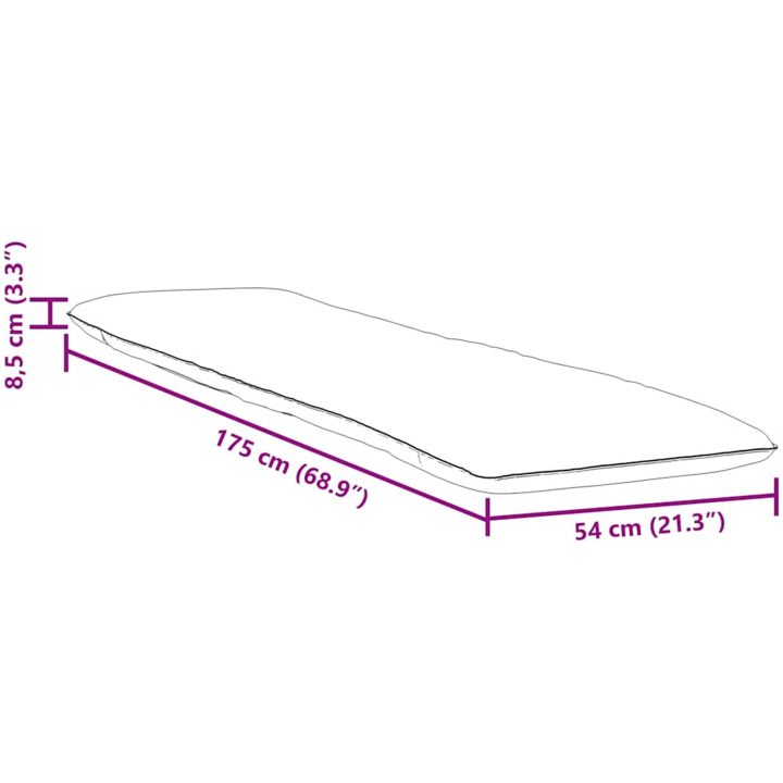Hopfällbar solstol röd 175x54x8,5 cm oxfordtyg vidaXL – bild 11