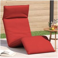 Hopfällbar solstol röd 175x54x8,5 cm oxfordtyg vidaXL