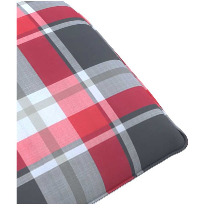 Hopfällbar solstol rödrutigt mönster 175x54x8,5 cm oxfordtyg vidaXL – bild 9
