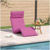 Hopfällbar solstol rosa 175x54x8,5 cm oxfordtyg vidaXL – miniatyr 3