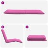 Hopfällbar solstol rosa 175x54x8,5 cm oxfordtyg vidaXL – miniatyr 7