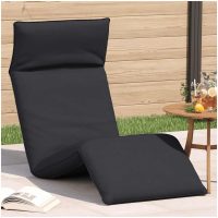 Hopfällbar solstol svart 175x54x8,5 cm oxfordtyg vidaXL