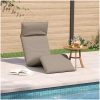Hopfällbar solstol Taupe 175x54x8,5 cm Oxford tyg vidaXL – miniatyr 3