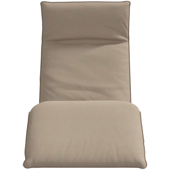 Hopfällbar solstol Taupe 175x54x8,5 cm Oxford tyg vidaXL – bild 4