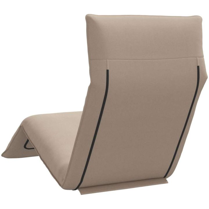 Hopfällbar solstol Taupe 175x54x8,5 cm Oxford tyg vidaXL – bild 6