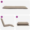 Hopfällbar solstol Taupe 175x54x8,5 cm Oxford tyg vidaXL – miniatyr 7