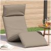 Hopfällbar solstol Taupe 175x54x8,5 cm Oxford tyg vidaXL – miniatyr 1